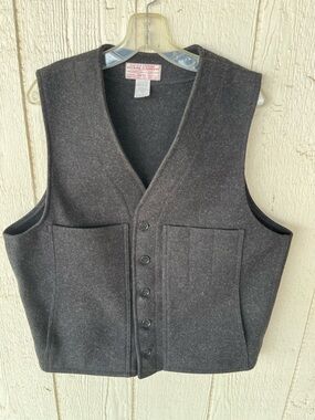 Vintage Filson Virgin Wool Mackinaw Vest 44 Gray Style 20 USA Workwear Hunting